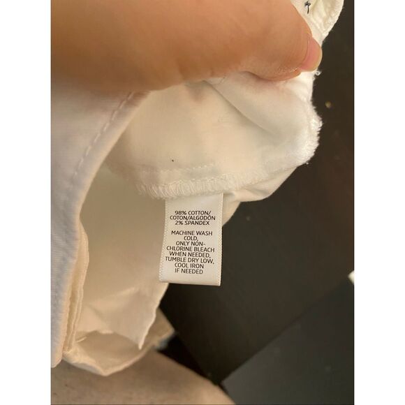 Loft Ann Taylor size 10 white the Julie trouser pants nautical - Picture 8 of 9